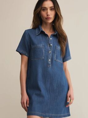 Z Supply authentic denim mini Dress SMALL nwt